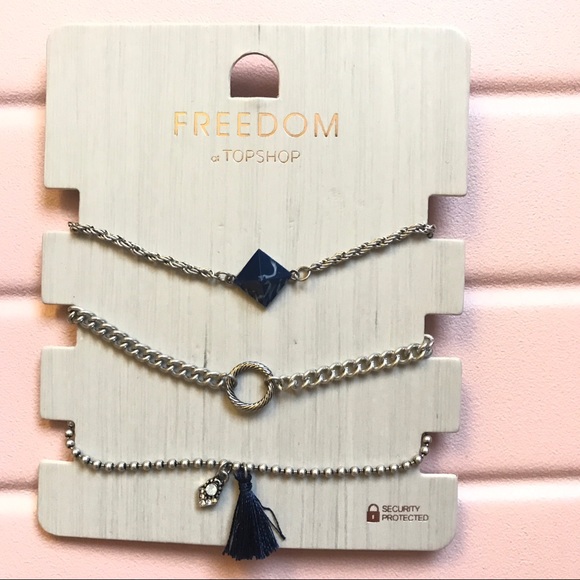 Topshop Jewelry - Topshop Silver Choker Set of 3